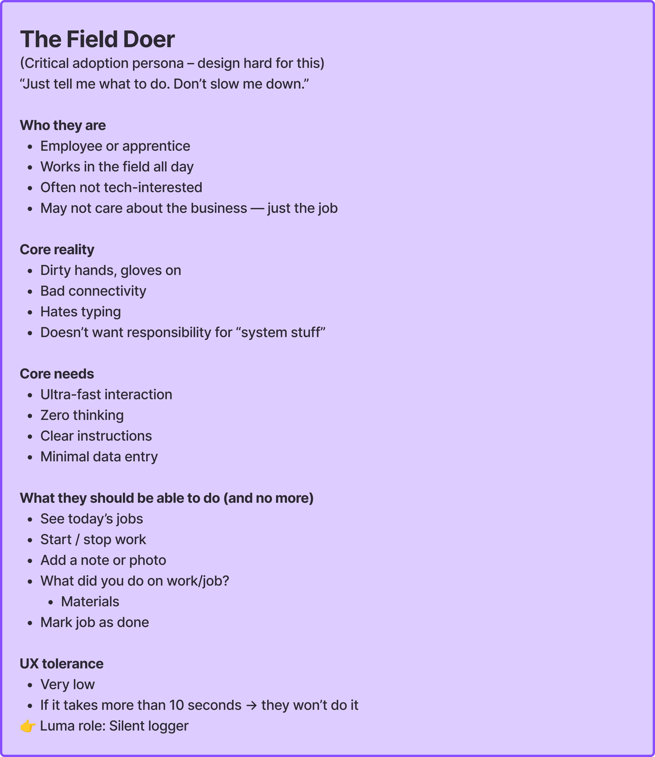 Accidental Owner persona